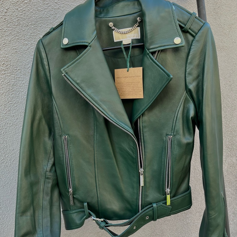 BRAND NEW! REAL LEATHER MK Moto Jacket